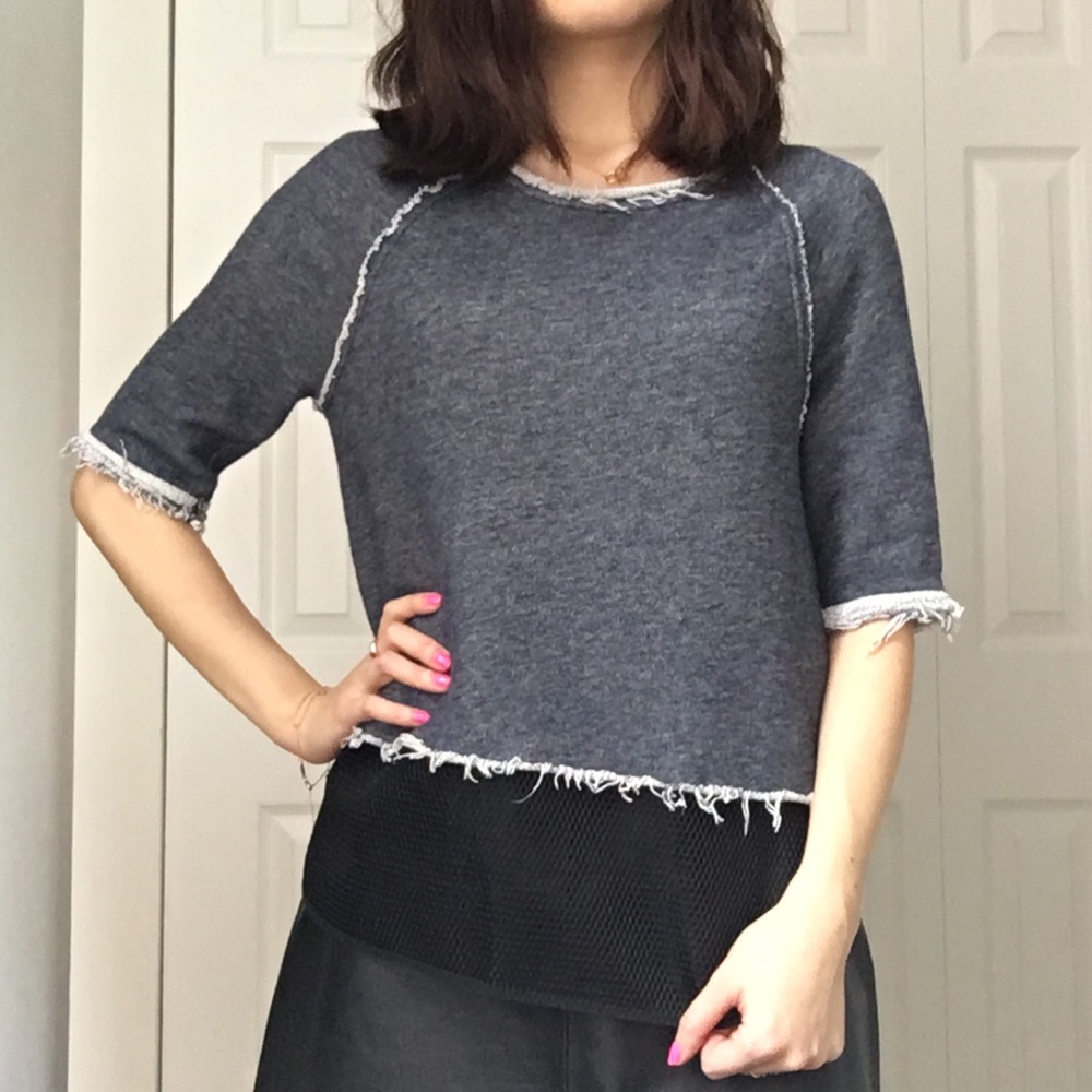🚫SOLD🚫NWOT Elie Tahari Sport blue mesh sweat XS